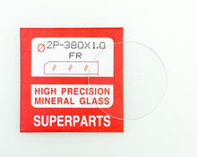 Load image into Gallery viewer, Double Dome Round Mineral Glass , 1.2 mm Thick, Center Height 3.4 mm, Edge Height 1.2 mm - 35.1 mm to 50.0 mm (MOQ: 5 PCS)
