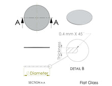Load image into Gallery viewer, Flat Round Mineral Glass 2.0 mm Thick  - 43.1 mm to 55.0 mm (MOQ: 5 PCS)

